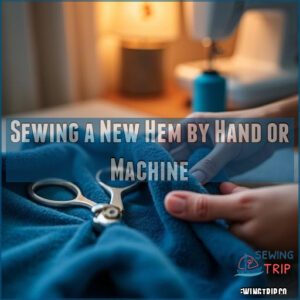 Sewing a New Hem by Hand or Machine