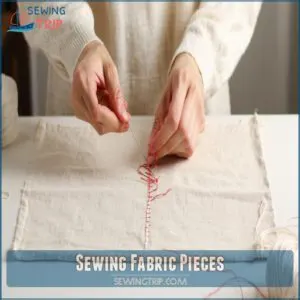 Sewing Fabric Pieces