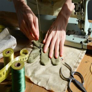 Sewing The Fourchette Pieces and Fingers