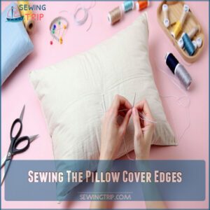 Sewing The Pillow Cover Edges