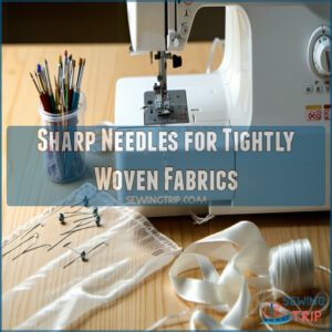 Sharp Needles for Tightly Woven Fabrics