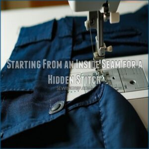 Starting From an Inside Seam for a Hidden Stitch