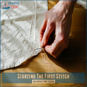 Starting The First Stitch