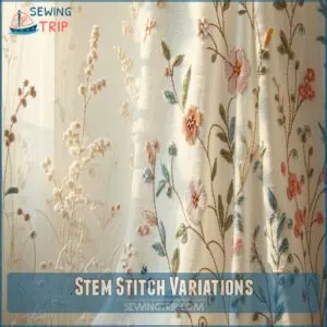 Stem Stitch Variations