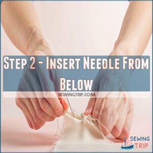 Step 2 - Insert Needle From Below