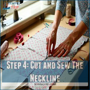 Step 4: Cut and Sew The Neckline