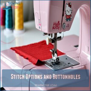 Stitch Options and Buttonholes