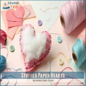 Stuffed Paper Hearts