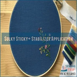 Sulky Sticky+ Stabilizer Application