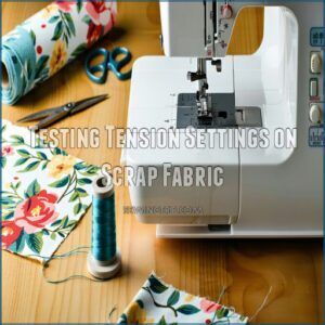Testing Tension Settings on Scrap Fabric Testing Tension Settings on Scrap Fabric