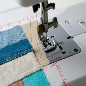 Testing Tension Settings on Scrap Fabric