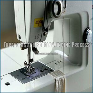 Threading and Bobbin Winding Process