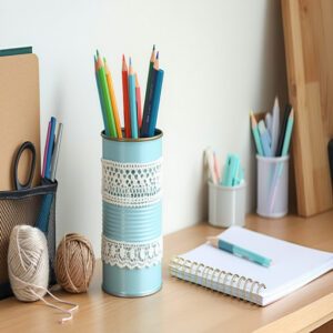 Transforming Tin Cans Into Chic Writing Utensil Storage