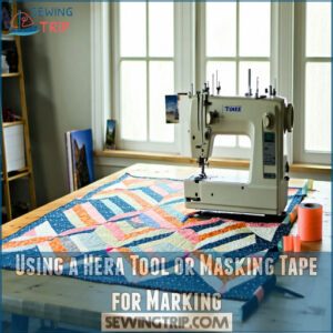 Using a Hera Tool or Masking Tape for Marking