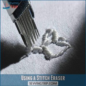 Using a Stitch Eraser