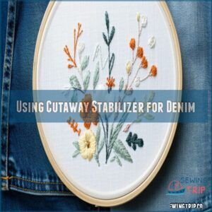 Using Cutaway Stabilizer for Denim Using Cutaway Stabilizer for Denim