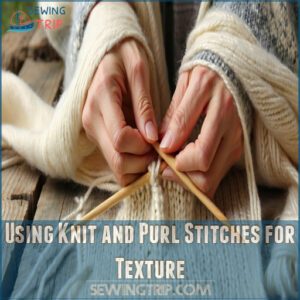 Using Knit and Purl Stitches for Texture