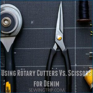 Using Rotary Cutters Vs. Scissors for Denim