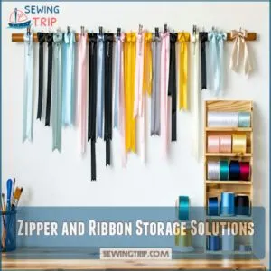 Zipper and Ribbon Storage Solutions