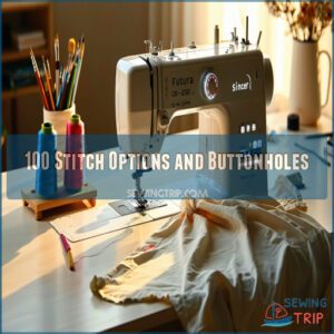 100 Stitch Options and Buttonholes