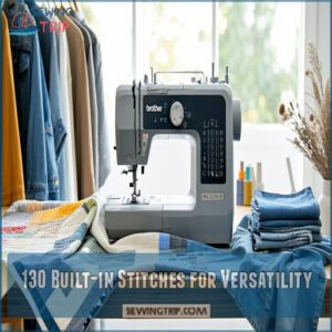 130 Built-in Stitches for Versatility