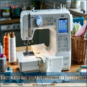 8 Automatic One-Step Buttonholes for Convenience