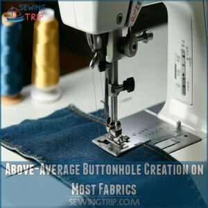 Above-Average Buttonhole Creation on Most Fabrics