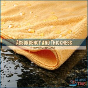 Absorbency and Thickness