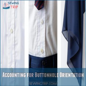 Accounting for Buttonhole Orientation