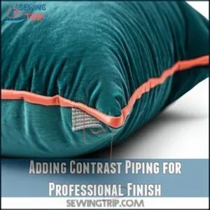 Adding Contrast Piping for Professional Finish