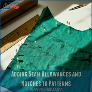 Adding Seam Allowances and Notches to Patterns