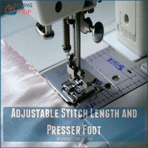 Adjustable Stitch Length and Presser Foot