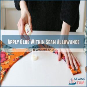 Apply Glue Within Seam Allowance