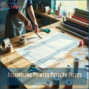 Assembling Printed Pattern Pieces Assembling Printed Pattern Pieces