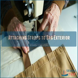 Attaching Straps to Bag Exterior