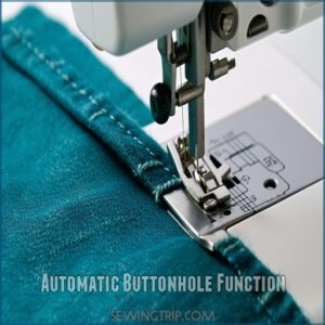 Automatic Buttonhole Function