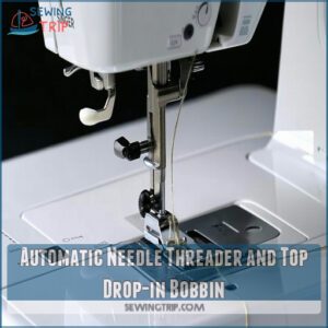 Automatic Needle Threader and Top Drop-in Bobbin