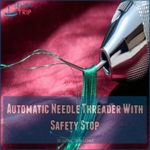 Automatic Needle Threader With Safety Stop