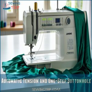 Automatic Tension and One-Step Buttonhole