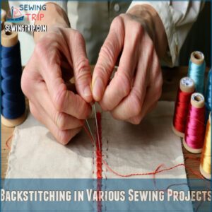 Backstitching in Various Sewing Projects