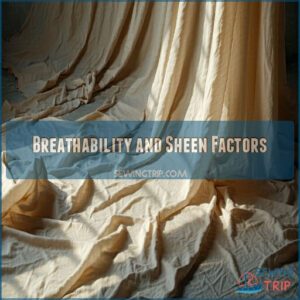 Breathability and Sheen Factors