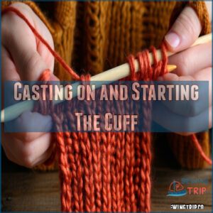 Casting on and Starting The Cuff