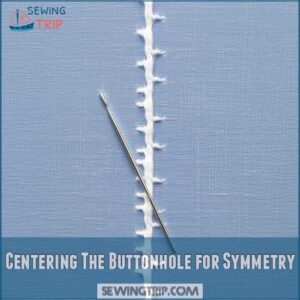 Centering The Buttonhole for Symmetry