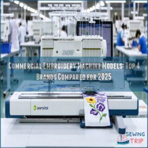 Commercial Embroidery Machine Models: Top 4 Brands Compared for 2025 14 commercial embroidery machine models