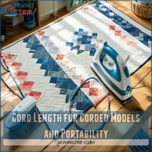 Cord Length for Corded Models and Portability