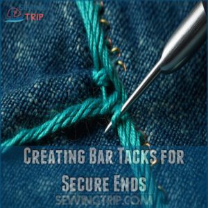 Creating Bar Tacks for Secure Ends