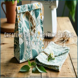 Creating The Drawstring Bag and Napkin Wrap