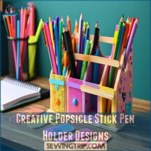 Creative Popsicle Stick Pen Holder Designs