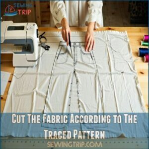 Cut The Fabric According to The Traced Pattern