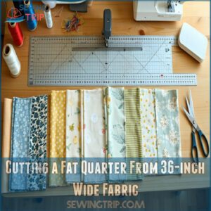 Cutting a Fat Quarter From 36-inch Wide Fabric